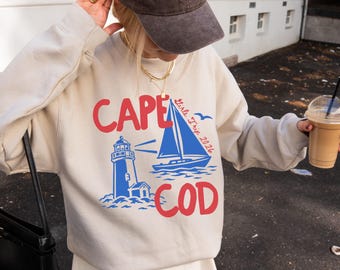 Custom Cape Cod Girls Trip Sweatshirt: Matching Group Crewneck Massachusetts Sweater, Gift for Bachelorette
