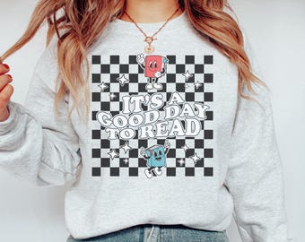 Reading Teacher Sweatshirt, Reading Month Sweater, Book Lover Gift Crewneck, Cozy Bookworm Gift, Librarian Gift