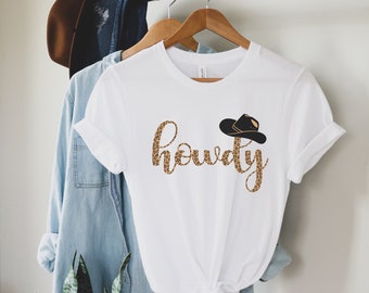 Leopard Print Howdy Shirt | Howdy T-Shirt | Country Shirt | Hey Y’all | Texas Shirt | Southern Shirt | Country Graphic Tee | Cowgirl T-Shirt