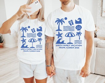 Personalized Family Vacation Shirt: Custom Matching Group Shirt, Friends Beach Vacation Travel Tee