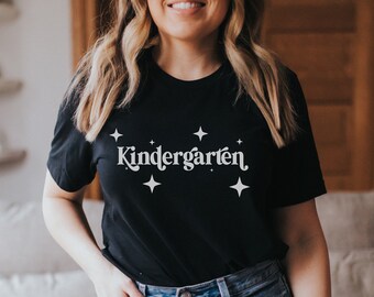 Retro Kindergarten Teacher Shirt, Gift for Kindergarten Teacher, Kindergarten Teacher Tee, Teacher Appreciation Shirt, Kindergarten Tee