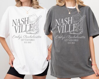 Custom Nashville Bachelorette Shirts, Comfort Colors Nash Bash Tee, Personalized Girls Trip Shirt, Nashville Bach Party, Custom Location