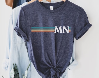 Minnesota Shirt, Home State Shirt, MN State Tee, Minnesota travel Gift, Minnesota Lover T-Shirt, Family Vacation, Road Trip Tee