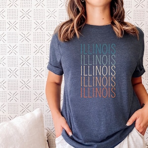 Illinois State Shirt, Illinois Gift, Home State Tee, Illinois Travel Shirt, Family Trip