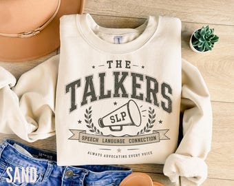 Retro SLP Speech Therapy Sweatshirt, Speech Therapist Gift, Language Pathologist Crewneck