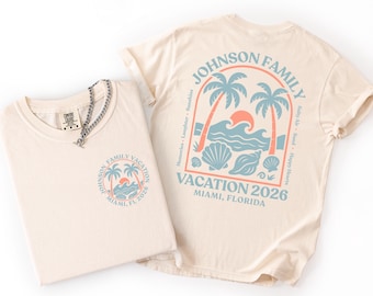 Personalized Family Vacation Shirt: Custom Matching Group Shirt, Friends Beach Vacation Travel Tee