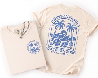 Personalized Family Vacation Shirt: Custom Matching Group Shirt, Friends Beach Vacation Travel Tee