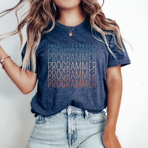 Computer Programmer Gift Software Engineer Shirt Computer Programmer Tee Programming Student T-Shirt Future Programmer Graduation Gift Navy Heather