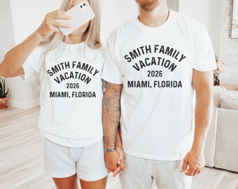 Personalized Family Vacation Shirt: Custom Matching Group Shirt, Friends Beach Vacation Travel Tee