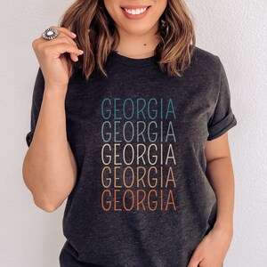 Georgia State Shirt, GA State Tee, Home State T-Shirt, Georgia Travel Gifts, Georgia Apparel, Family Vacation Tee, Georgia Souvenir