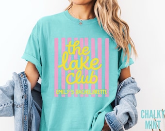 Personalized Lake Bachelorette Tee, Girls Weekend Trip Shirt, Group Vacation