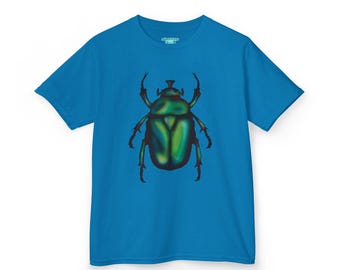 Kids June Bug Shirt: Green Chafer Beetle Entomology Tee, Insect T-Shirt