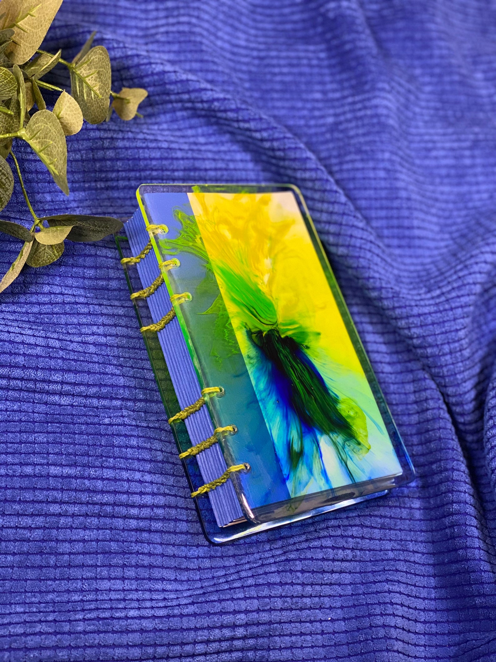 Handmade resin notebook with original cover artwork Summer Etsy