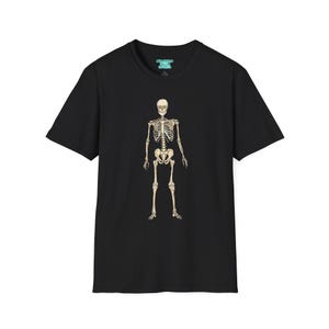 Anatomical Skeleton Graphic T-Shirt, Unisex Short Sleeve Tee, Human Anatomy Gift