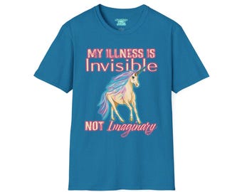 Funny Invisible Illness T-Shirt, Unicorn Graphic Tee, Chronic Disease Awareness