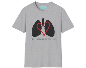 Respiratory Therapist T-Shirt, Heart and Lungs, Healthcare, Hospital, Pulmonary, Professional, Gift, Unisex T-Shirt