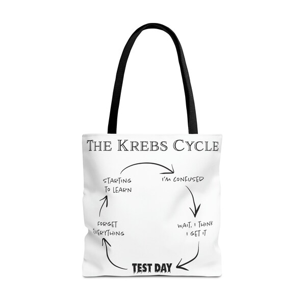 Krebs Cycle Joke Tote Bag - Cell Biology, Citric Acid Cycle, Science, Humor, Biology Gift