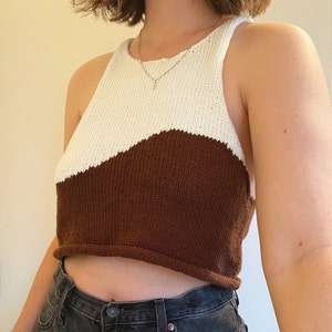 Wavey Crop Top Knitting Pattern