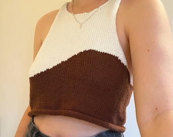 Wavey Crop Top Knitting Pattern