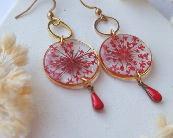 Boucles D'oreilles Rose Doré En Fleurs À Détail Bijoux