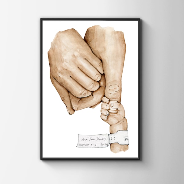 Personalised New Born Print, Welcome to the world Print, New Baby Print, Our Family Print, Preemie Print, Family Wall Art