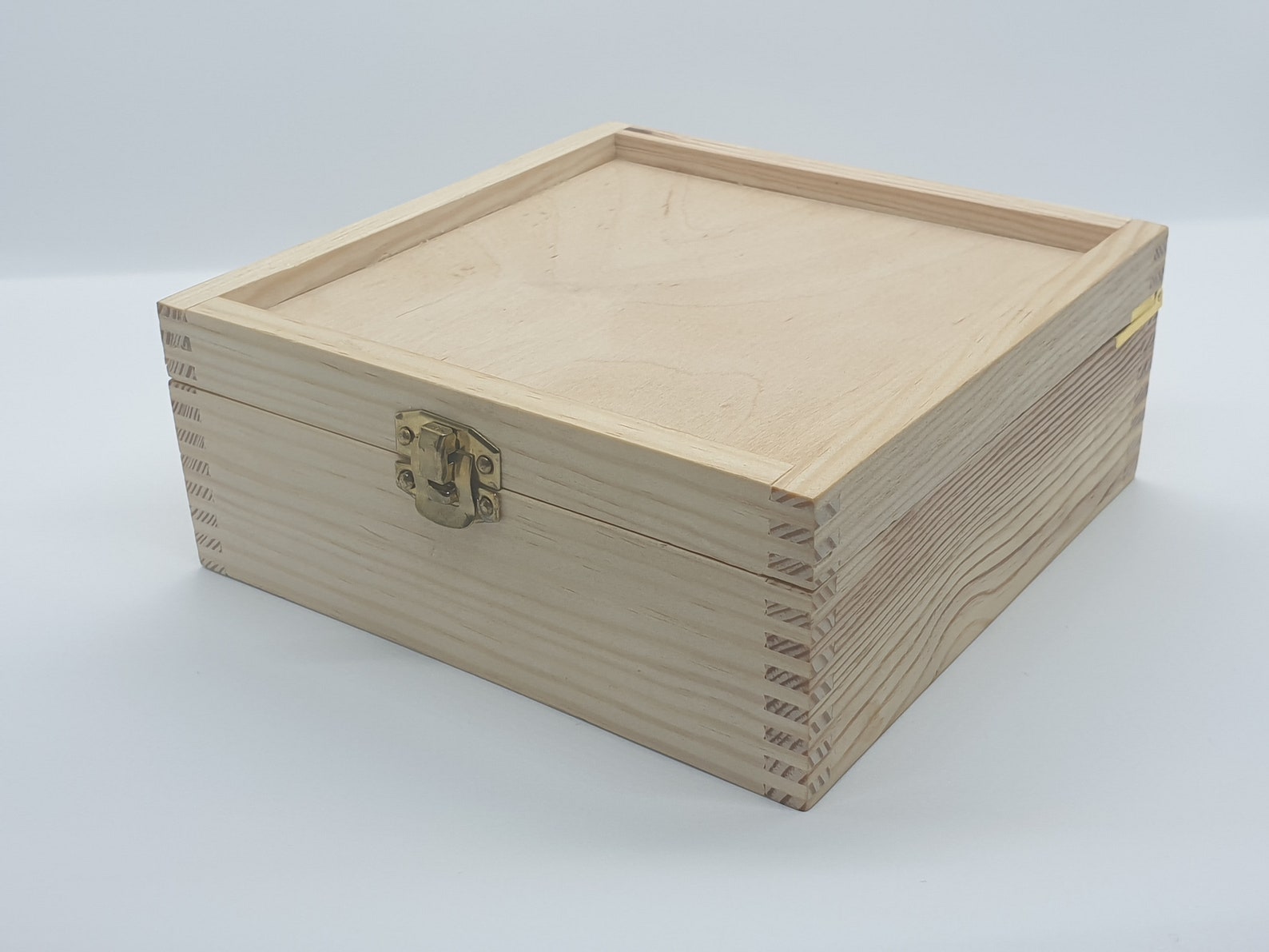 Unfinished wooden Wooden box with lid Plain wooden box Etsy