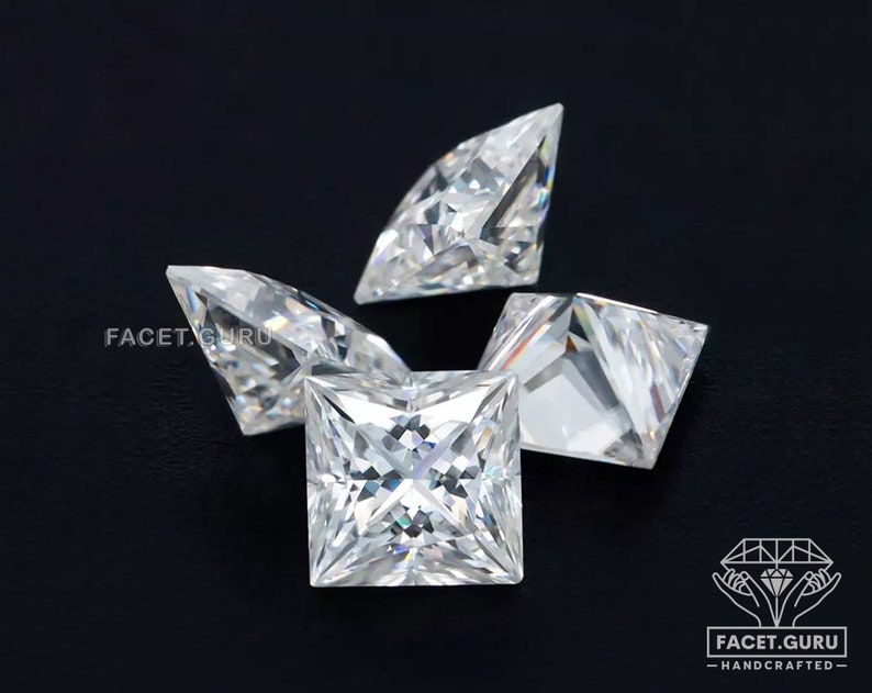 2x2 to 4x4 MM Colorless D White Color Princess Diamond Square Etsy