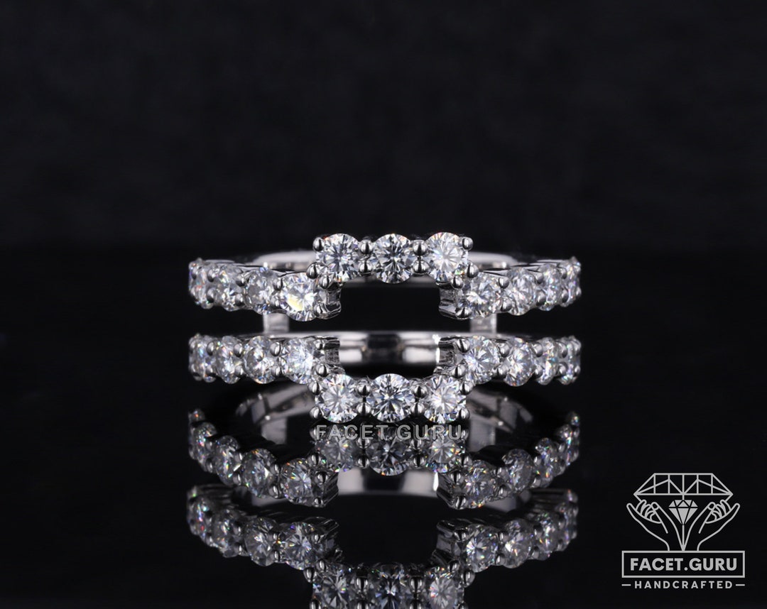 Customize Ring Enhancer, Moissanite Ring Enhancer, Double Side Wedding