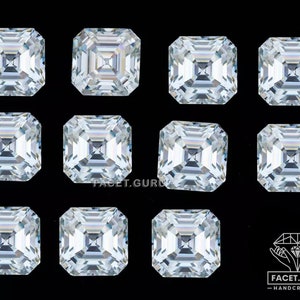 1.50 To 4.50 CT Amazing D White Color Asscher Diamond Cut Loose Moissanite For Ring/ Band/ Earring/ Pendant Jewelry Making (Wholesale Price)