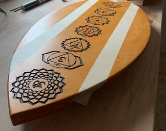 NEW "Balance Board" Wooden 7 Chakras Yoga Board Mandala Balance Board