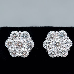 Crystal Diamanté Flower Stud Earrings  New Look