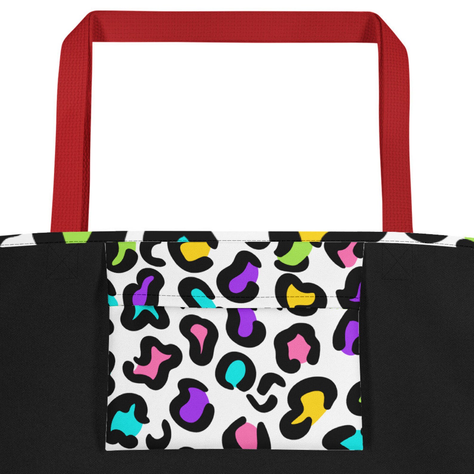 Multi Colored Leopard Beach Bag - Etsy UK