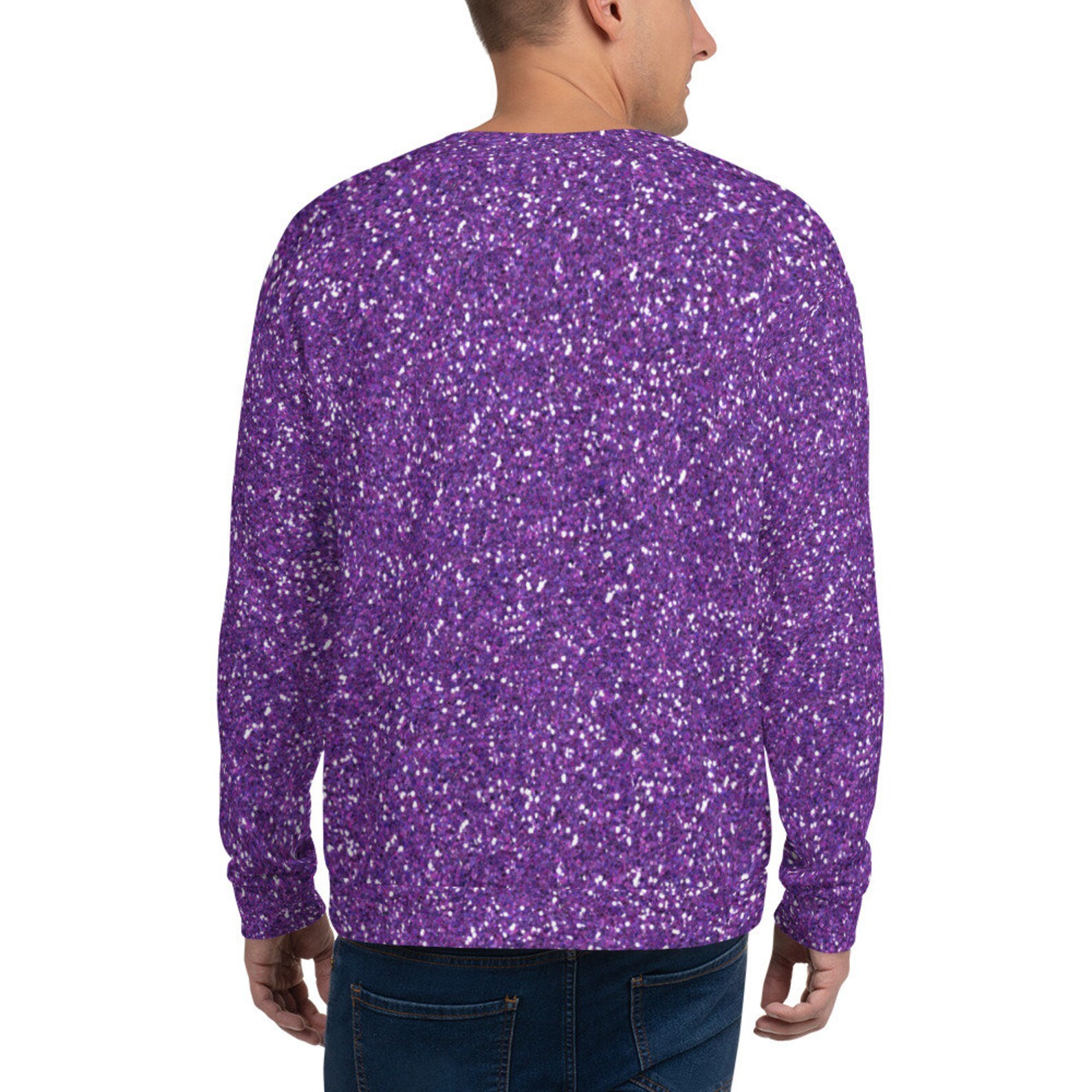 Purple Glitter Unisex Sweatshirt Etsy