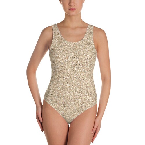 Abstract Pastel Holographic One Piece Swimsuite