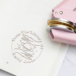 Personalized Library Embosser, Custom "From The Library of..." Embosser Stamp, Ex Libris Book Embosser, Gifts for Book Lovers Graduation