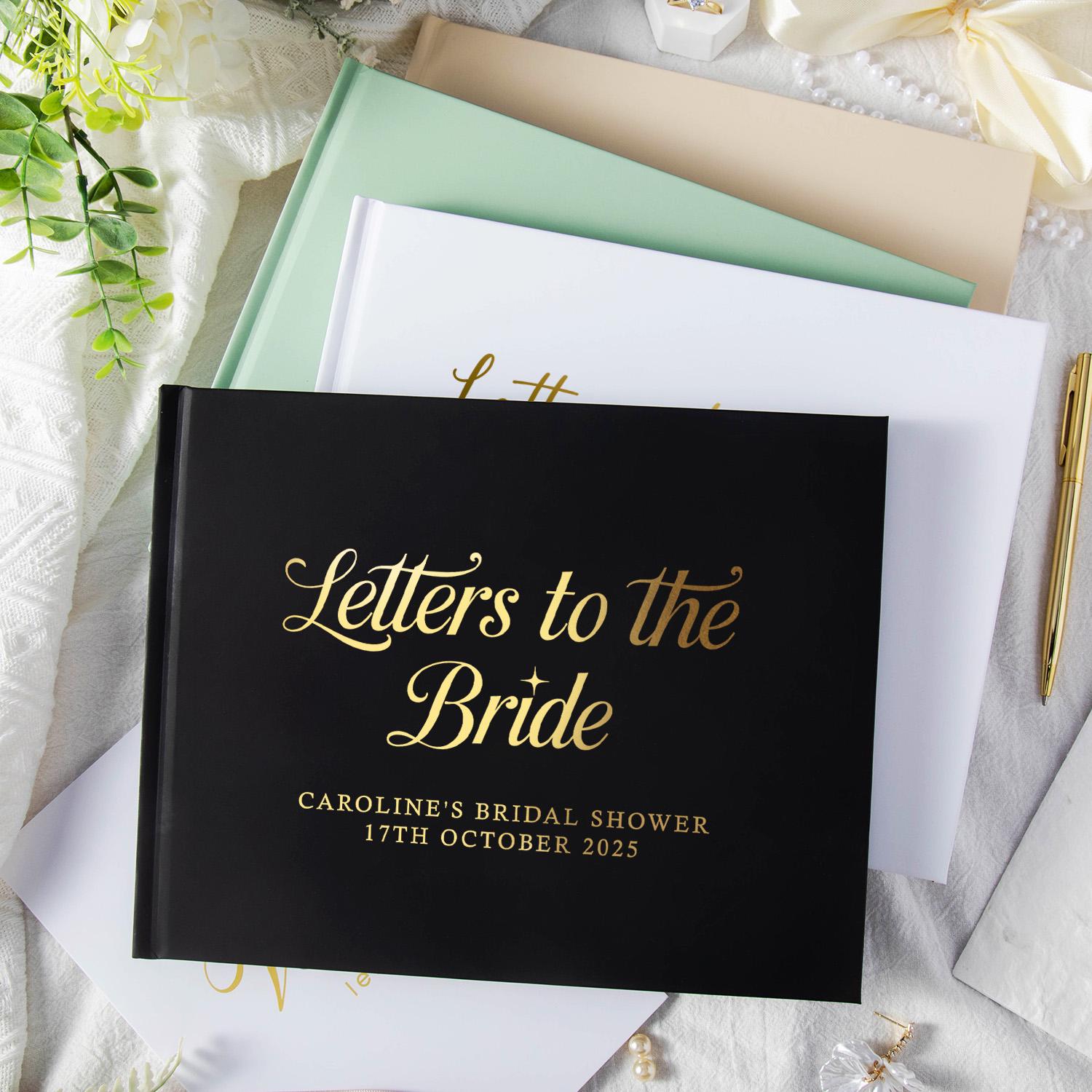 Personalized Letters to the Bride Book, Custom Bridal Shower Book, Hen ...