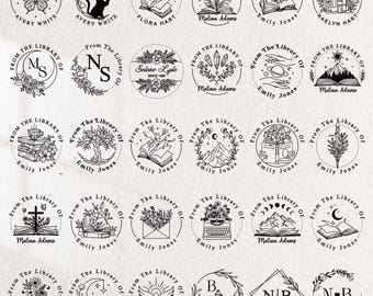 Custom Library Embosser, From The Library of... Embosser Stamp, Ex Libris Book Embosser, Gifts for Book Lovers Graduation Teacher's Day