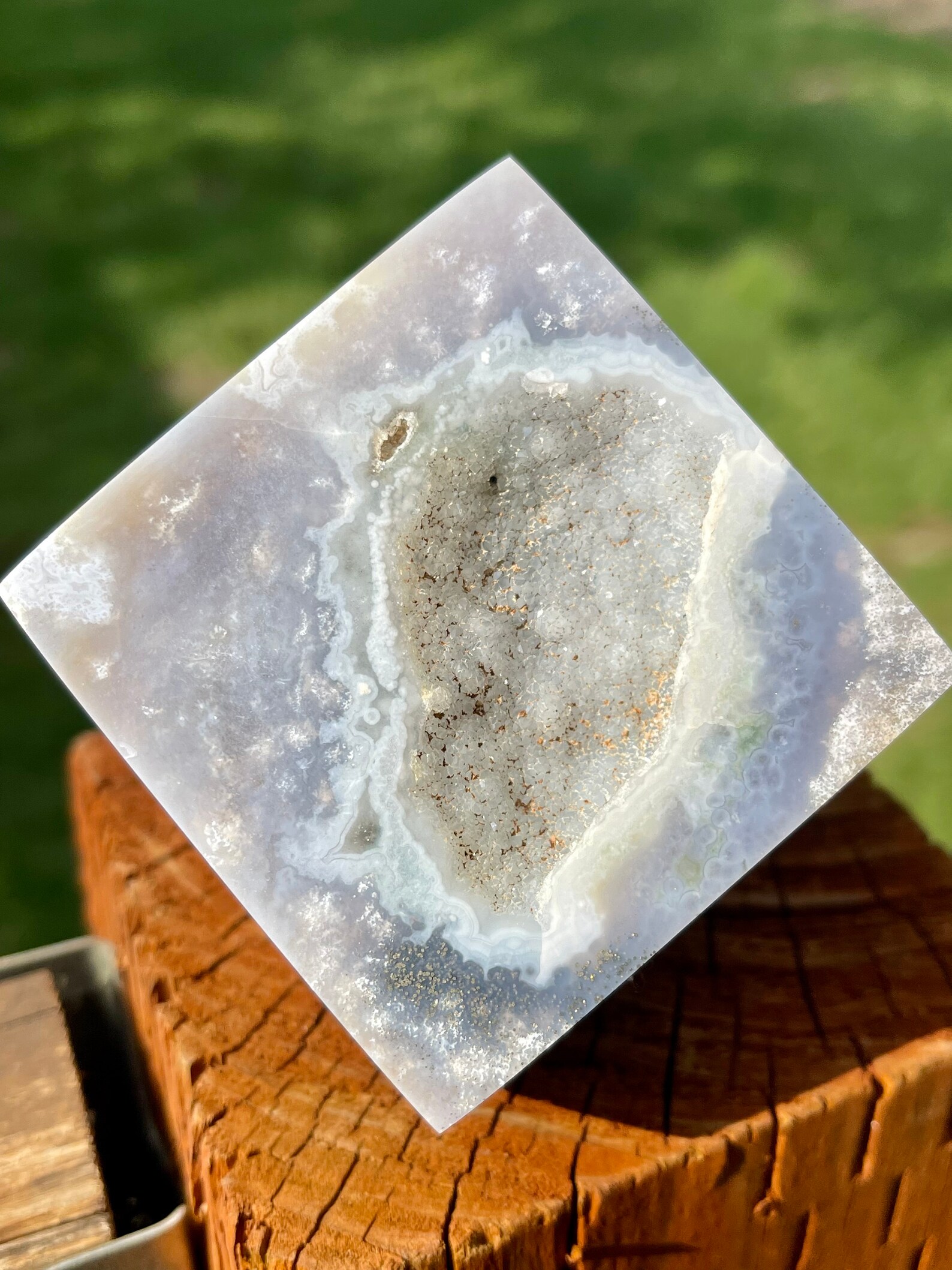 DRUZY Self Standing Ocean Jasper Cube / Floating Blue OJ Cube Etsy