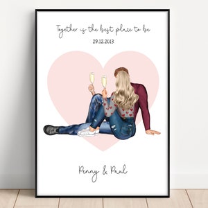 Personalised Couple Print, Valentine’s Day, Valentine’s Day gift, Boyfriend & Girlfriend Print, Anniversary Gift, Husband print, Wife gift