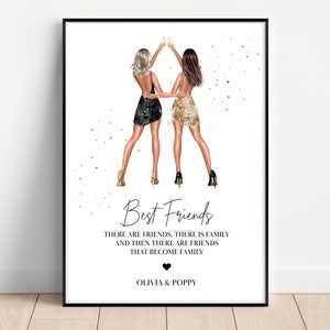 Personalised gift for your best friend - choose your quote, Print for best friends, Xmas Gift for friends, best friend print, Christmas gift