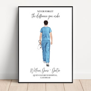 Nurse Print, Nurse Gift, Thank you gift, Male Nurse, Vet nurse, Doctor gift, Scrub Life, Thank you nurse, NHS, Work gift, Student nurse