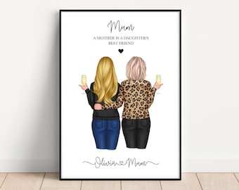 Mum gift, daughter gift, Mum birthday gift, Mothers Day Gift, Gift for Mum, Mum Print, Mother gift, Mother daughter gift, unframed print