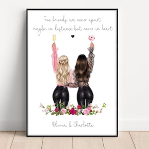 Personalised gift for your best friend choose your quote, Print for best friends, Xmas Gift for friends, best friend print, Christmas gift image 1