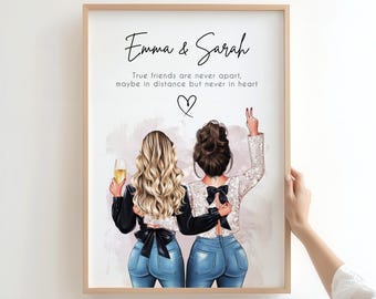 Personalised gift for your best friend - choose your quote, Print for best friends, Xmas Gift for friends, best friend print, Christmas gift