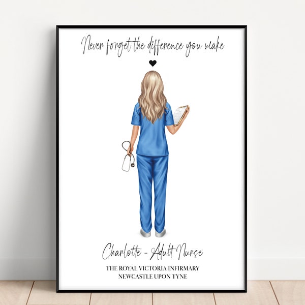 Nurse Print, Nurse Gift, Thank you gift, Best Friend, Vet nurse, Doctor gift, Scrub Life, Thank you nurse, NHS, Work gift, Student nurse