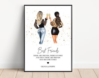 Personalised gift for your best friend - choose your quote, Print for best friends, Xmas Gift for friends, best friend print, Christmas gift