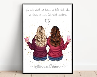 Personalised gift for your best friend, choose your quote, Print for best friends, Xmas Gift for friends, best friend print, Christmas gift