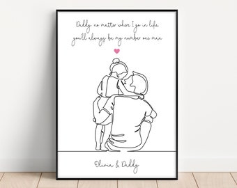 Fathers Christmas present, Gift from daughter, Fathers xmas gift idea, Gift for Dad, Gift from kids, Dad Birthday gift, Dad print, dad gift