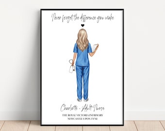 Nurse Print, Nurse Gift, Thank you gift, Best Friend, Vet nurse, Doctor gift, Scrub Life, Thank you nurse, NHS, Work gift, Student nurse