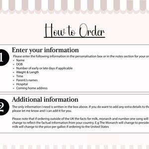 The Day You Were Born Print, Birth Stats Print, New Baby Gift ,Nursery Decor, Christening Gift, New Baby, Child Gift, Personalised Print image 7